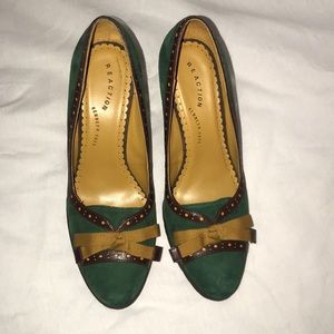 Kenneth Cole Reaction Evergreen Suede Wedge New